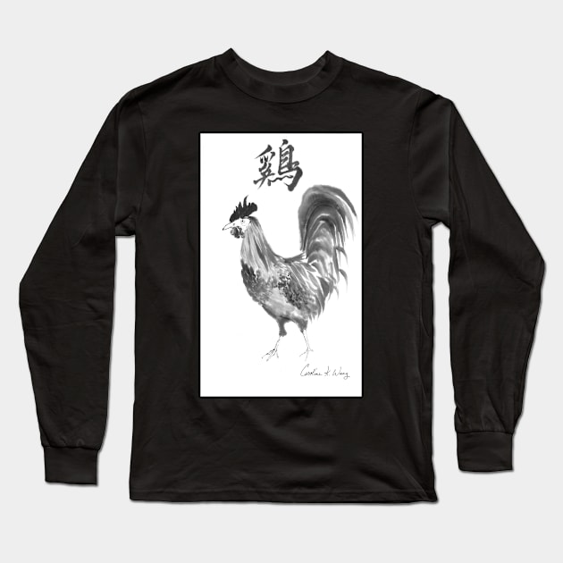 Zodiac - Rooster Long Sleeve T-Shirt by Cwang